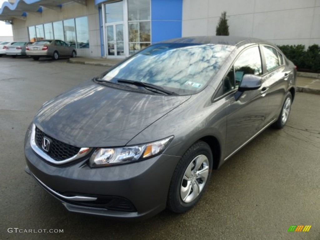 Polished Metal Metallic 2013 Honda Civic LX Sedan Exterior Photo #74311102