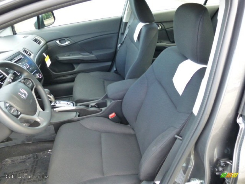 Black Interior 2013 Honda Civic LX Sedan Photo #74311151