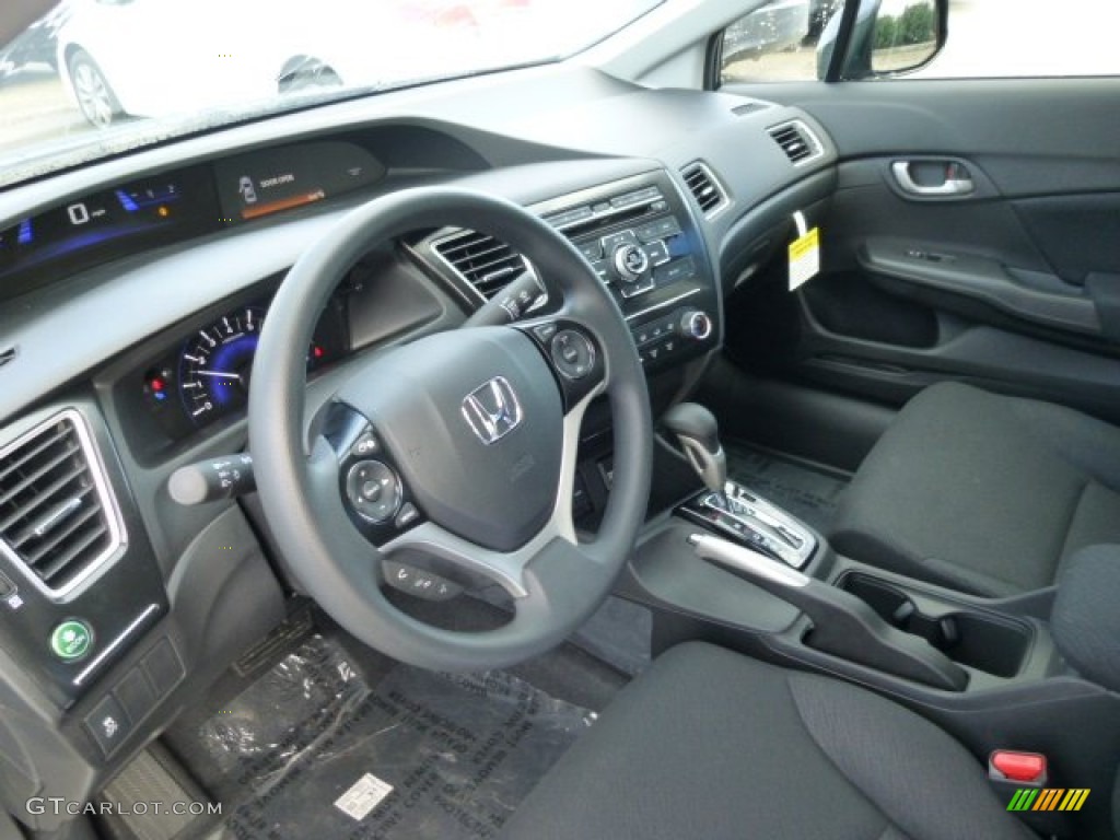 Black Interior 2013 Honda Civic LX Sedan Photo #74311262