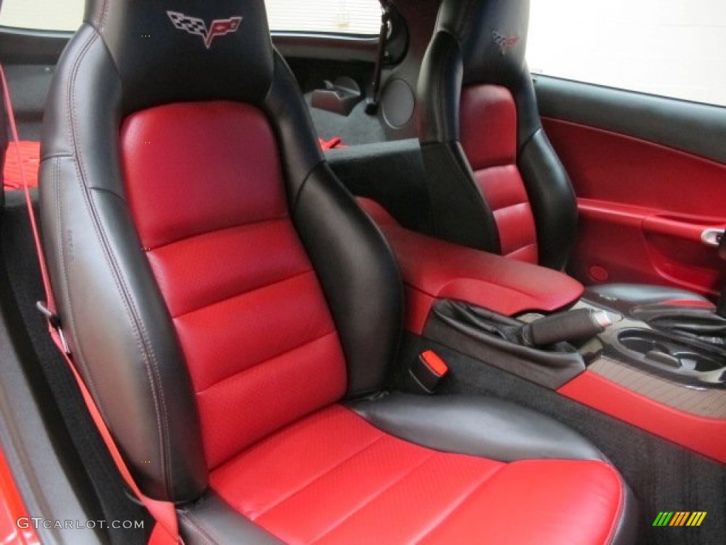 Red/Ebony Interior 2007 Chevrolet Corvette Coupe Photo #74311775