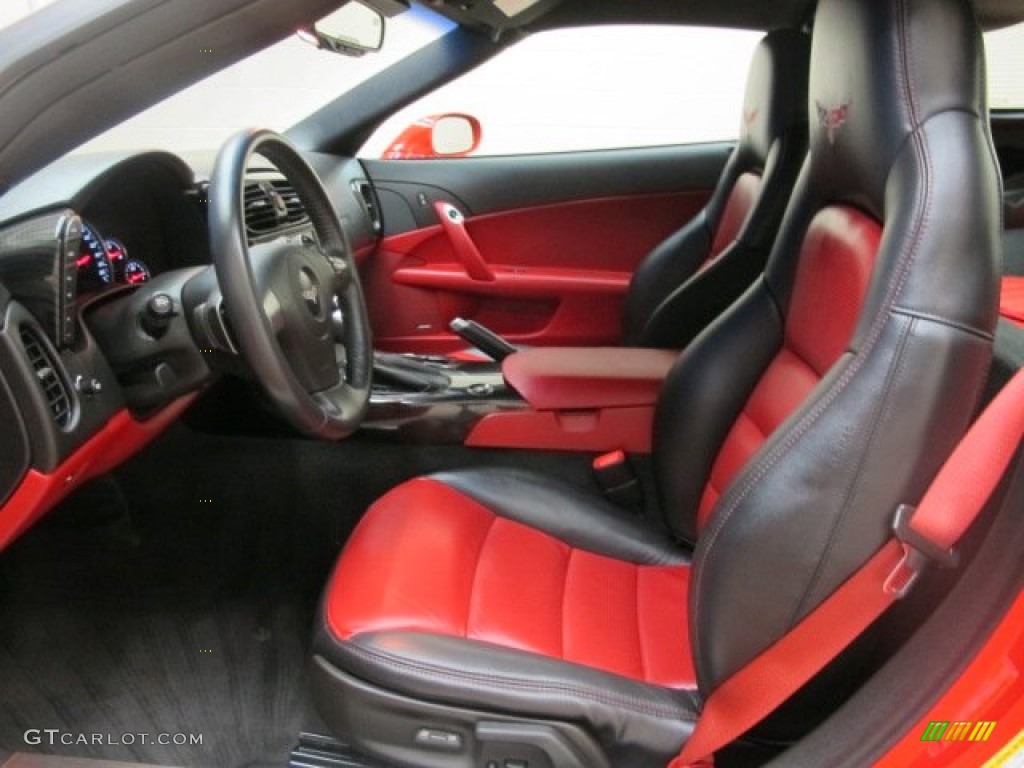 Red/Ebony Interior 2007 Chevrolet Corvette Coupe Photo #74311920