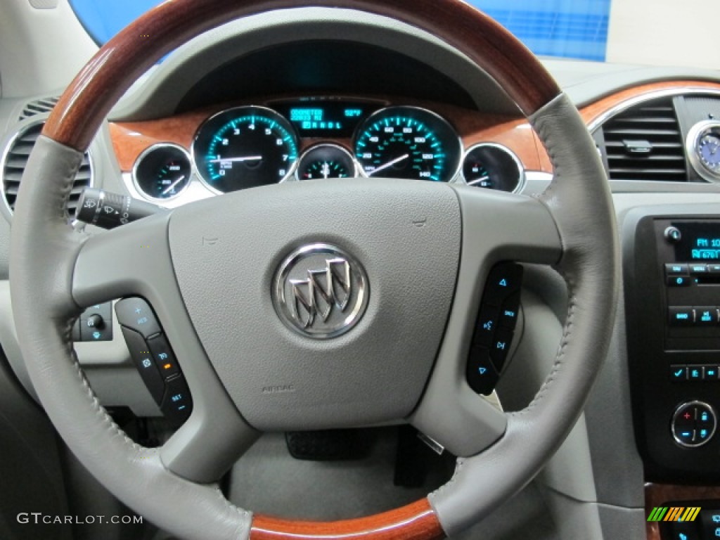 2008 Buick Enclave CXL AWD Titanium/Dark Titanium Steering Wheel Photo #74313014