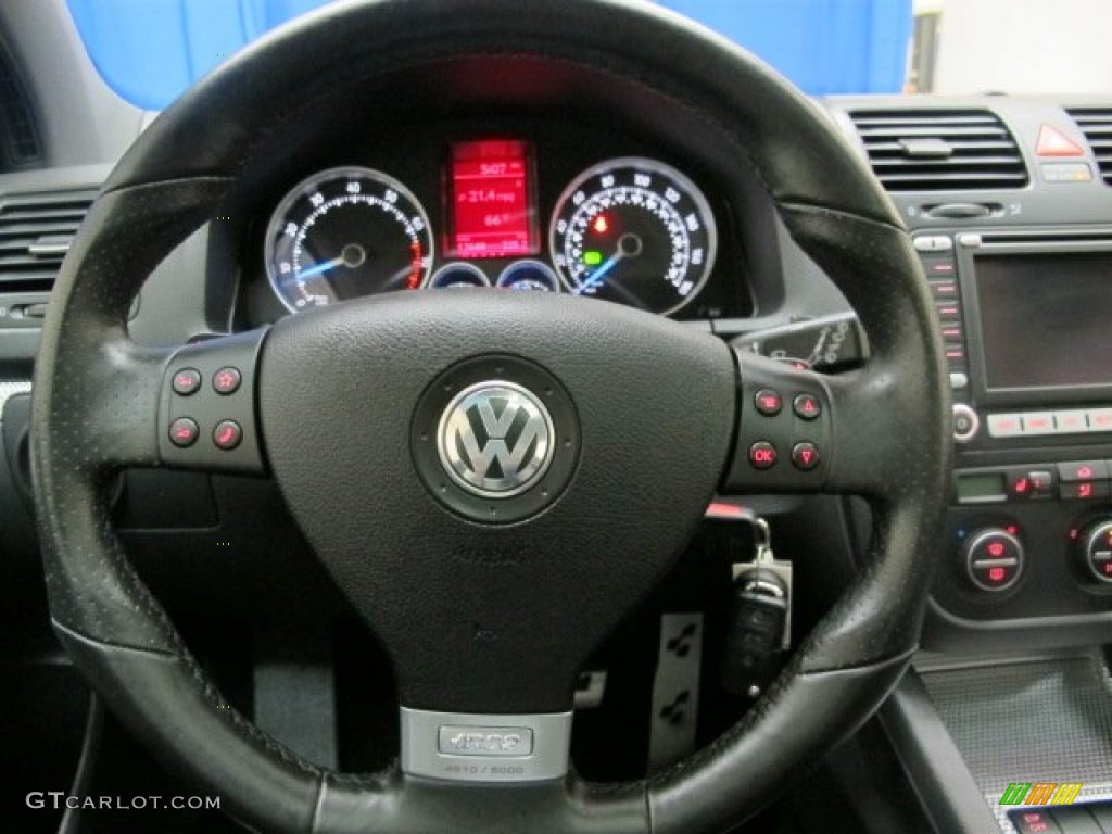 2008 Volkswagen R32 Standard R32 Model Anthracite Steering Wheel Photo #74313824