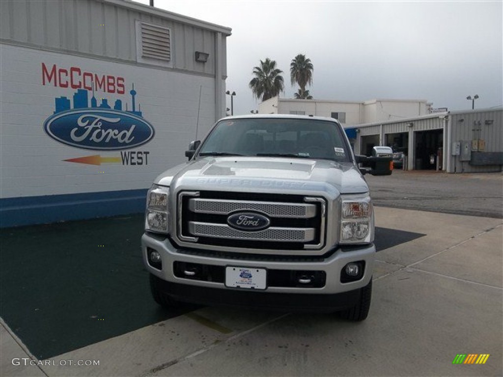 2013 F250 Super Duty Platinum Crew Cab 4x4 - Ingot Silver Metallic / Platinum Black Leather photo #1