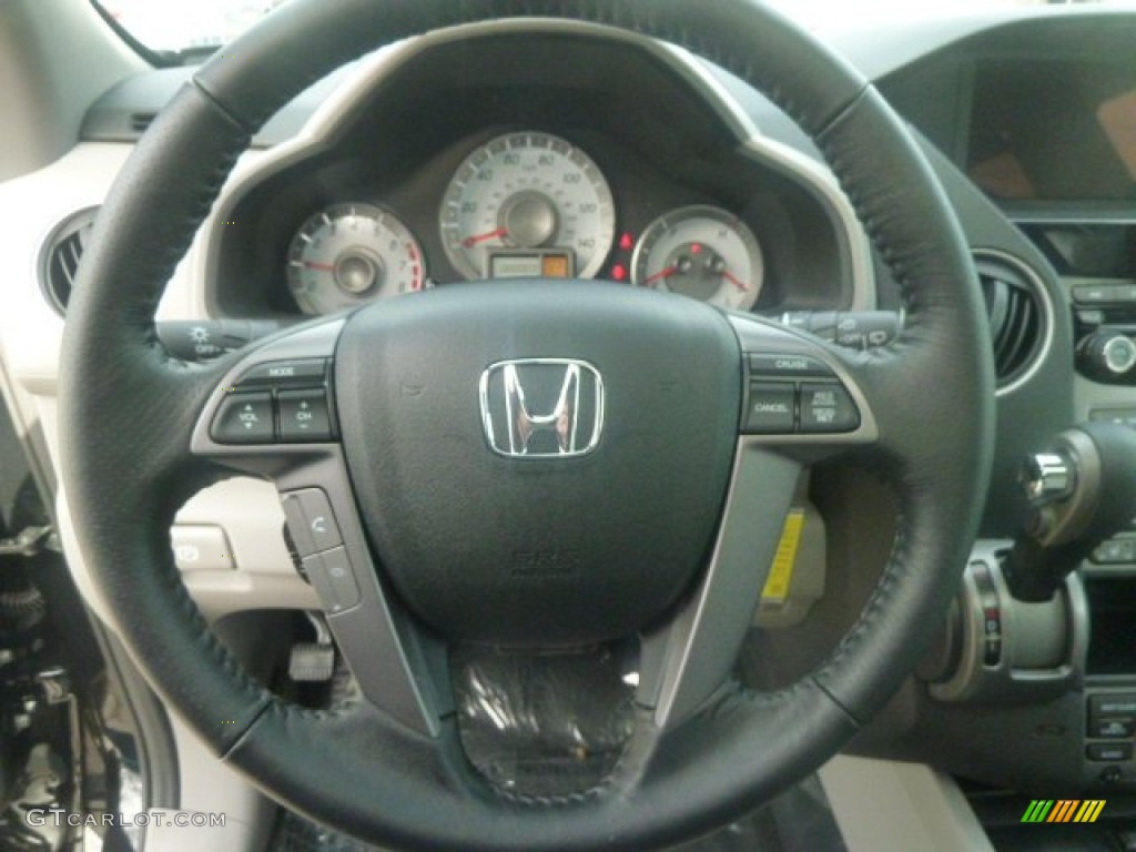 2013 Honda Pilot EX-L 4WD Gray Steering Wheel Photo #74314840