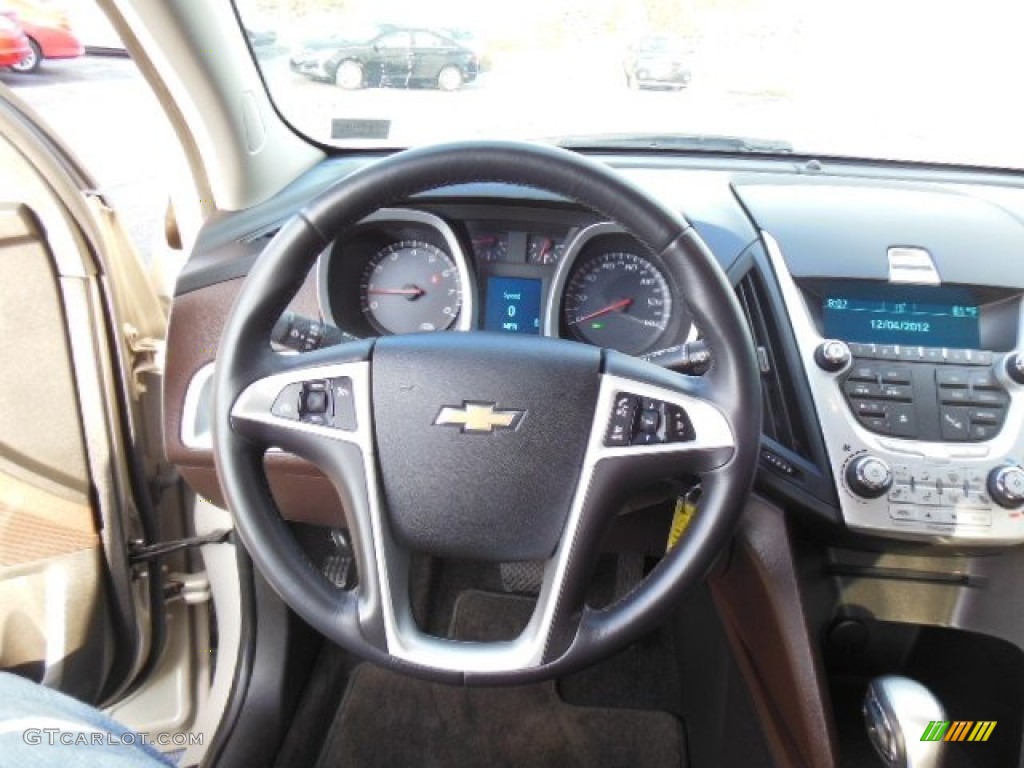 2011 Chevrolet Equinox LTZ Brownstone/Jet Black Steering Wheel Photo #74314919