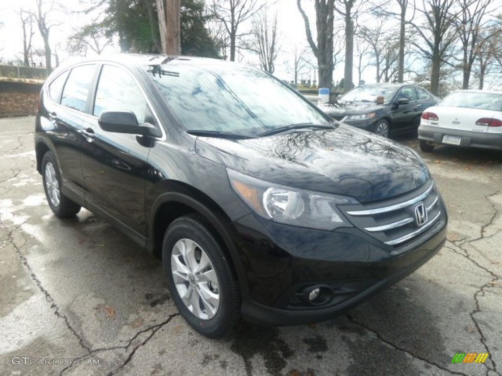 2013 CR-V EX AWD - Crystal Black Pearl / Black photo #6