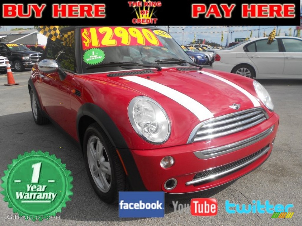 2008 Cooper Convertible - Chili Red / Panther Black photo #1