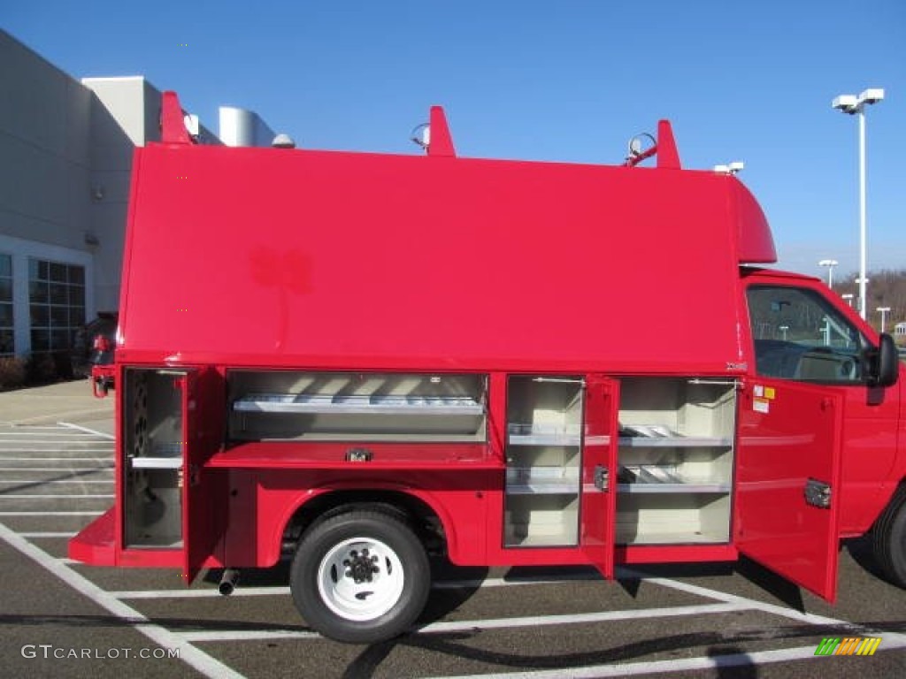 Vermillion Red 2013 Ford E Series Cutaway E350 Commercial Utility Truck Exterior Photo #74317985