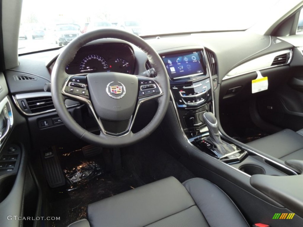 2013 Cadillac ATS 2.0L Turbo Luxury AWD Jet Black/Jet Black Accents Dashboard Photo #74318090