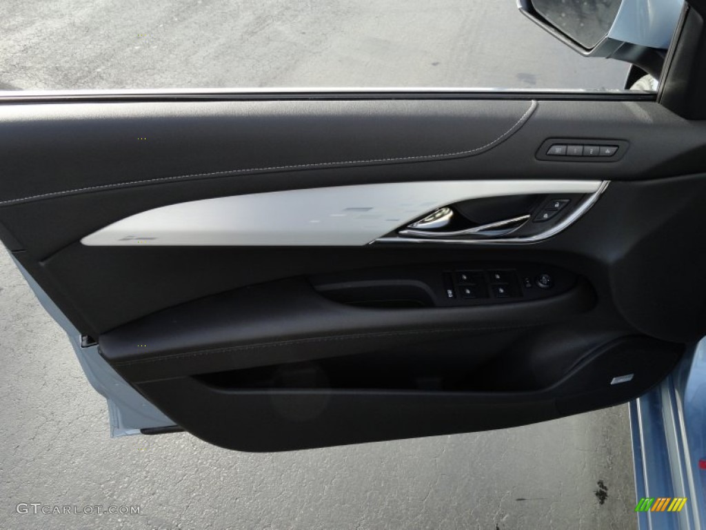 2013 Cadillac ATS 2.0L Turbo Luxury AWD Jet Black/Jet Black Accents Door Panel Photo #74318206