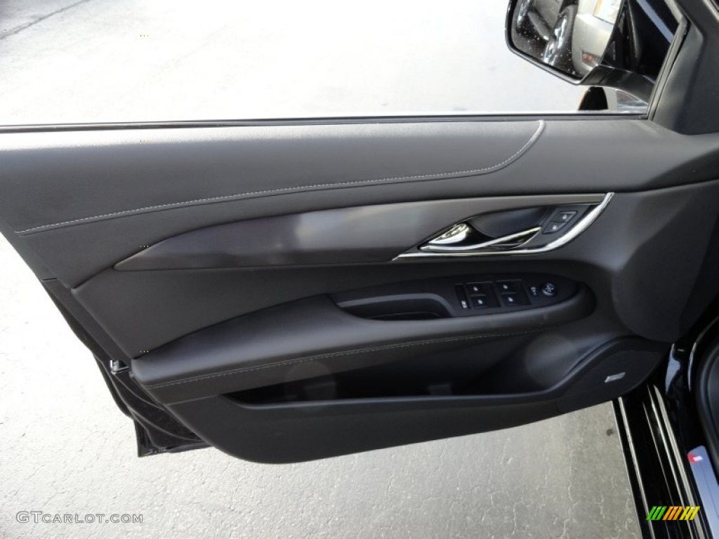 2013 Cadillac ATS 2.0L Turbo AWD Jet Black/Jet Black Accents Door Panel Photo #74318726