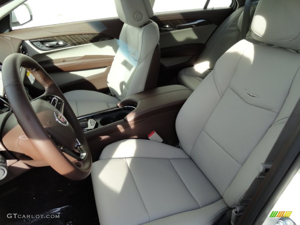 Light Platinum/Brownstone Accents Interior 2013 Cadillac ATS 2.5L Luxury Photo #74319179