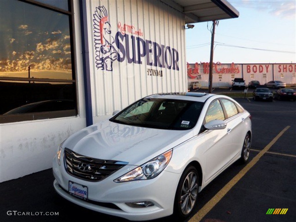 2013 Sonata Limited 2.0T - Shimmering White / Black photo #1