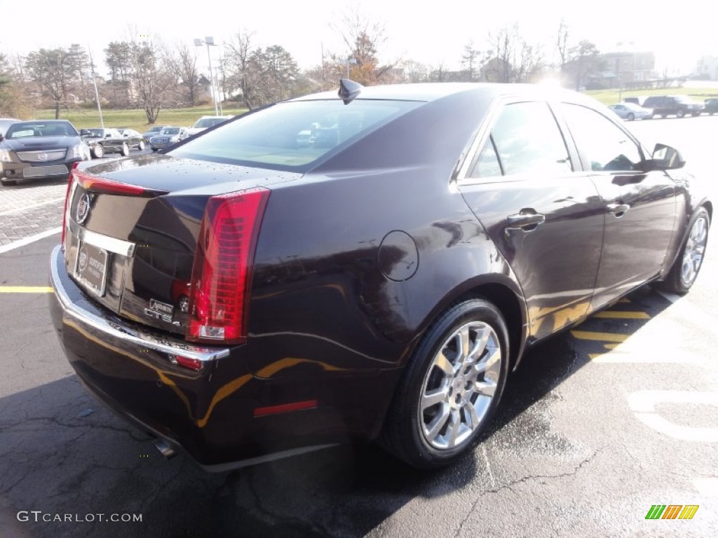 2009 CTS 4 AWD Sedan - Black Cherry / Cashmere/Cocoa photo #6