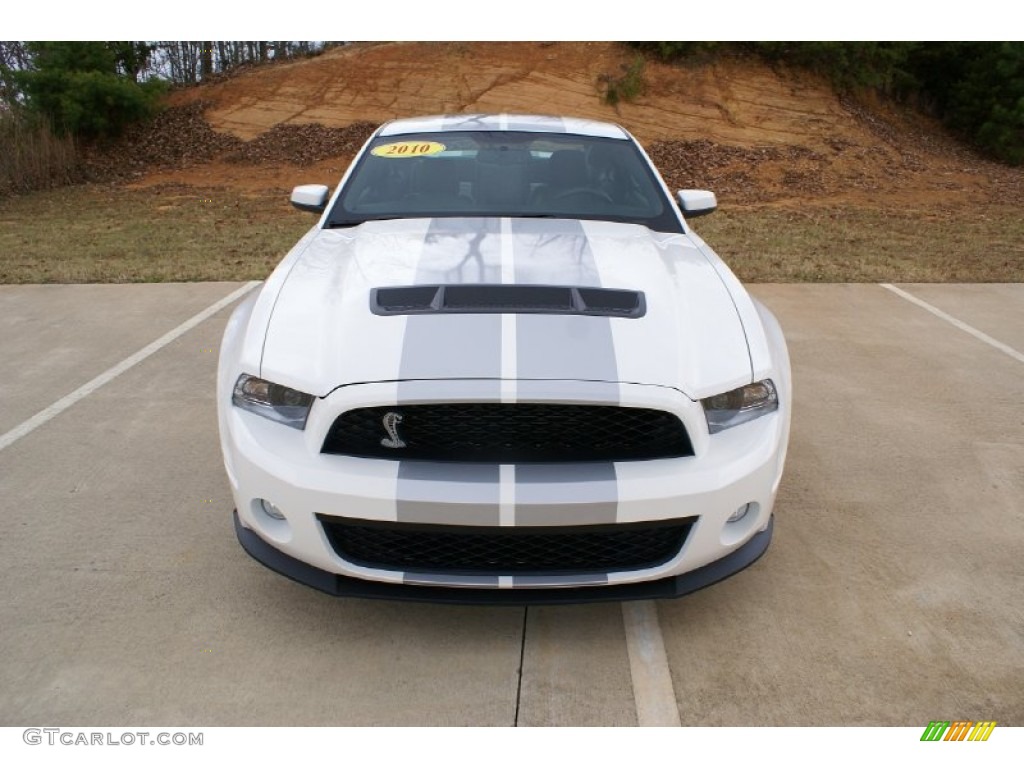 Performance White 2010 Ford Mustang Shelby GT500 Coupe Exterior Photo #74319632