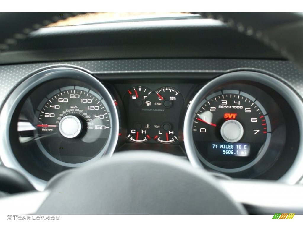 2010 Ford Mustang Shelby GT500 Coupe Gauges Photo #74319908