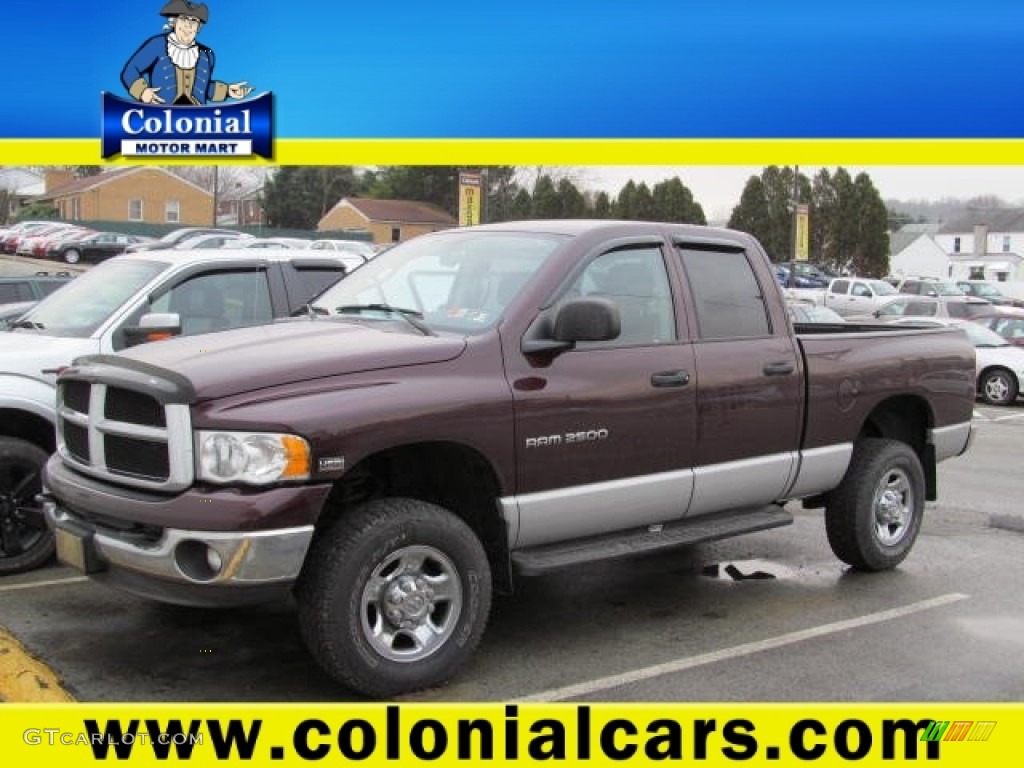 2004 Ram 2500 SLT Quad Cab 4x4 - Deep Molten Red Pearl / Dark Slate Gray photo #1
