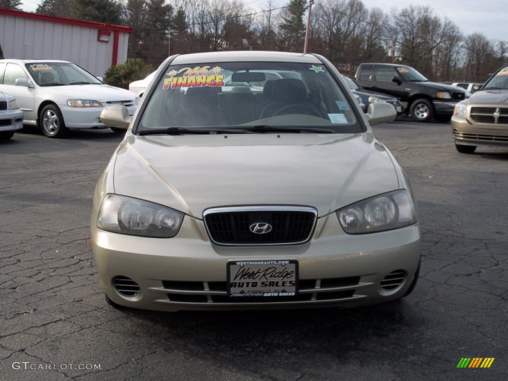 2002 Elantra GLS Sedan - Champagne Beige / Beige photo #1