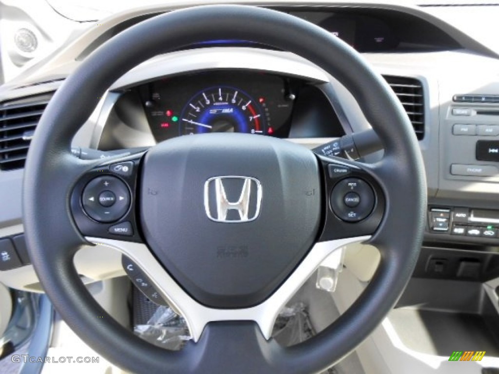 2012 Honda Civic Hybrid Sedan Gray Steering Wheel Photo #74320570