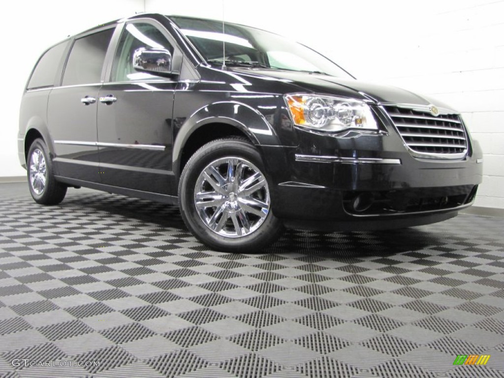 2010 Town & Country Limited - Brilliant Black Crystal Pearl / Medium Slate Gray/Light Shale photo #1