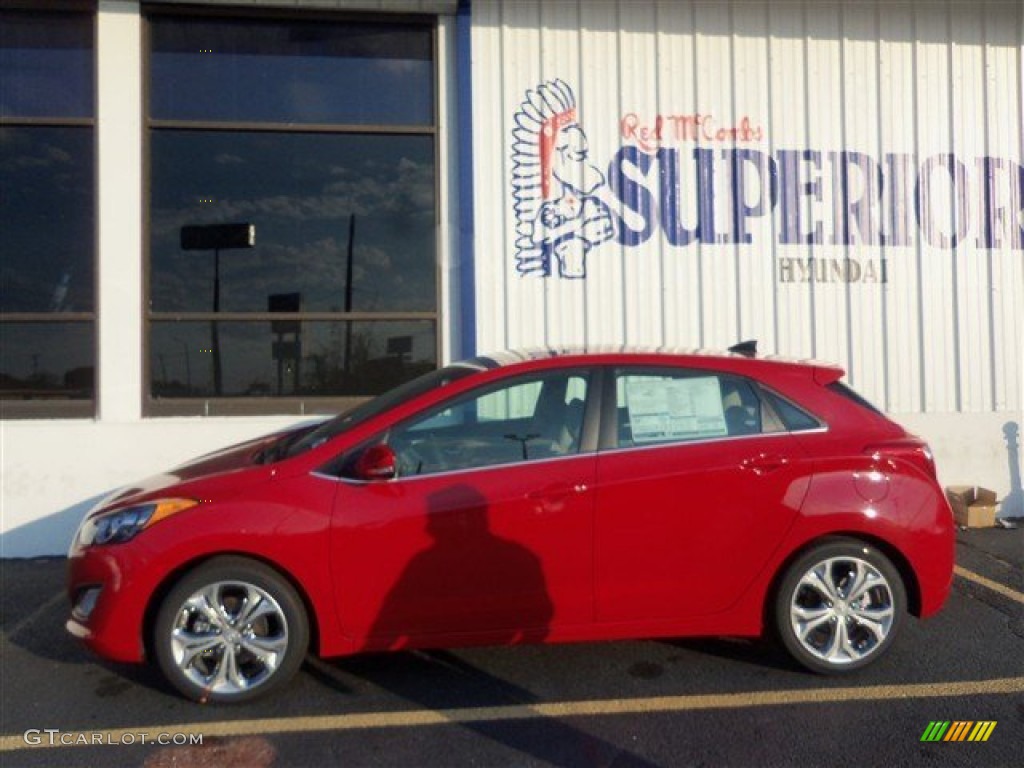 2013 Elantra GT - Volcanic Red / Beige photo #6