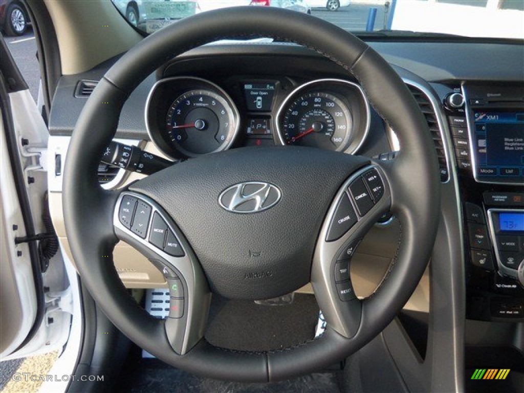 2013 Elantra GT - Monaco White / Beige photo #14