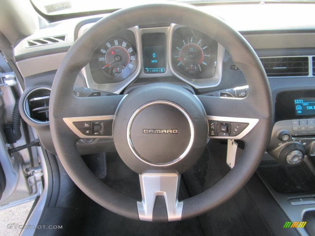 2011 Chevrolet Camaro LS Coupe Black Steering Wheel Photo #74323073
