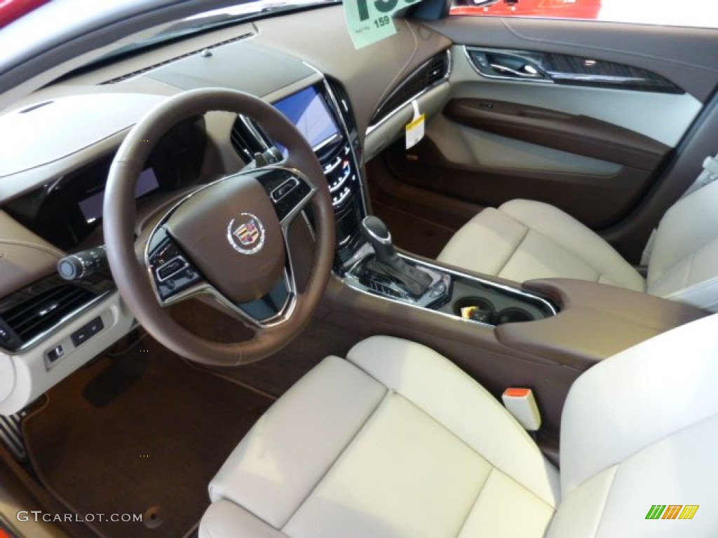 Light Platinum/Brownstone Accents Interior 2013 Cadillac ATS 2.0L Turbo Performance AWD Photo #74323595