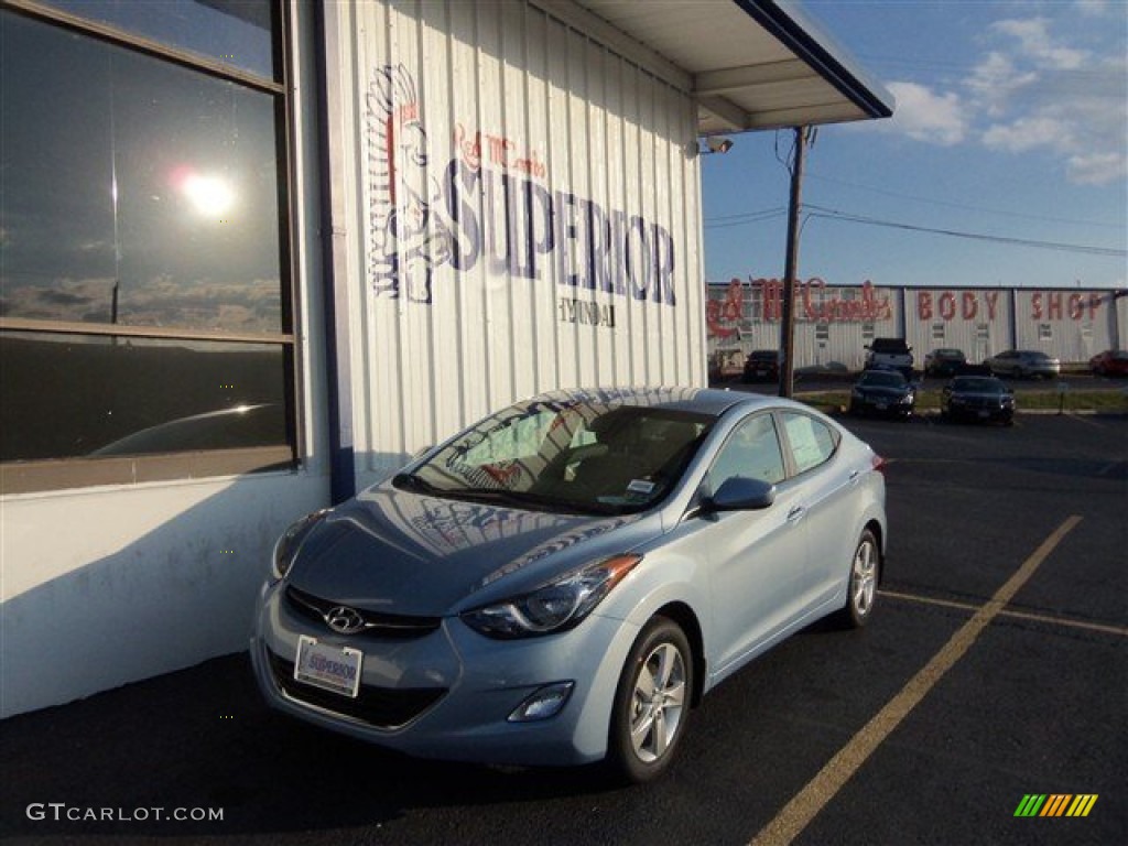 2013 Elantra GLS - Blue Sky Metallic / Beige photo #1