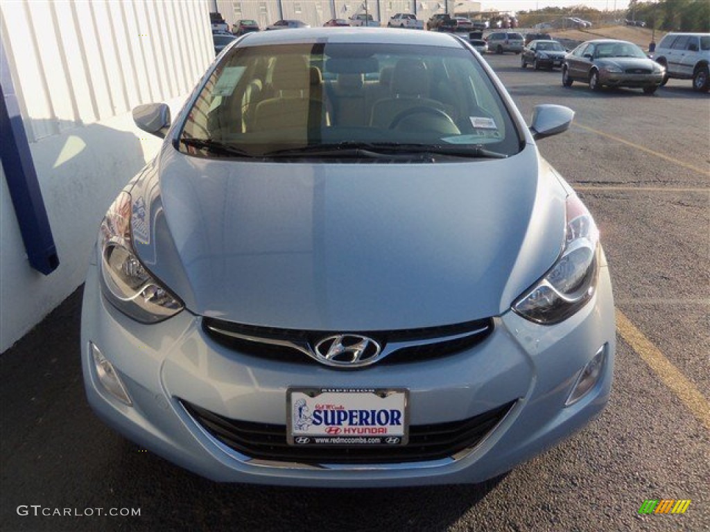 2013 Elantra GLS - Blue Sky Metallic / Beige photo #2