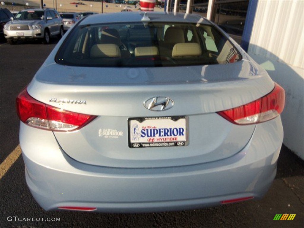 2013 Elantra GLS - Blue Sky Metallic / Beige photo #6