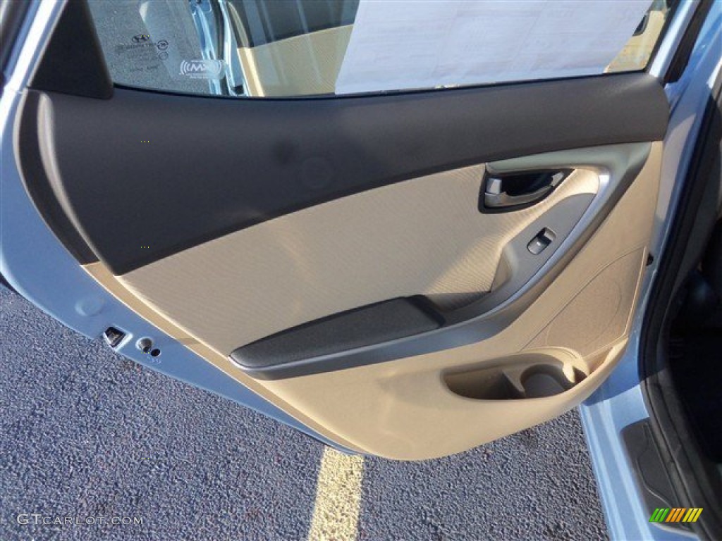 2013 Elantra GLS - Blue Sky Metallic / Beige photo #10
