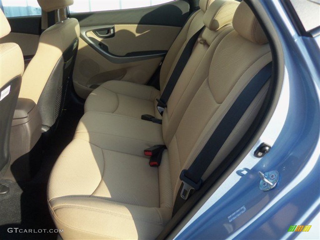 2013 Elantra GLS - Blue Sky Metallic / Beige photo #11