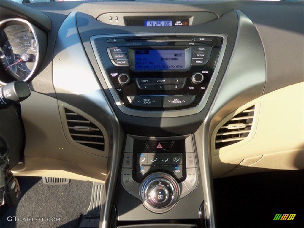 2013 Elantra GLS - Blue Sky Metallic / Beige photo #13