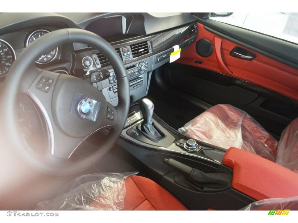 2013 3 Series 328i Coupe - Alpine White / Coral Red/Black photo #6