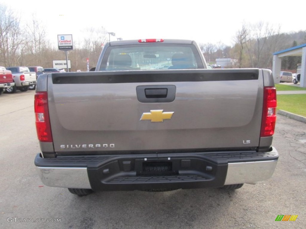 2013 Silverado 1500 LS Regular Cab 4x4 - Mocha Steel Metallic / Dark Titanium photo #5