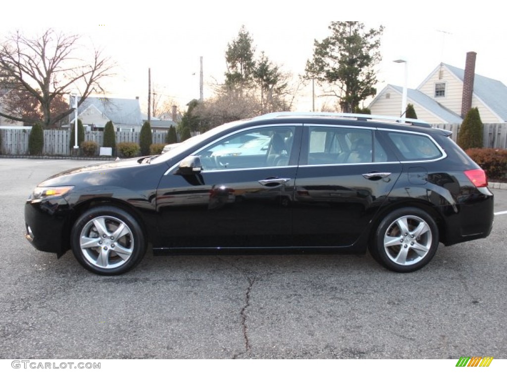 Crystal Black Pearl 2011 Acura TSX Sport Wagon Exterior Photo #74326288