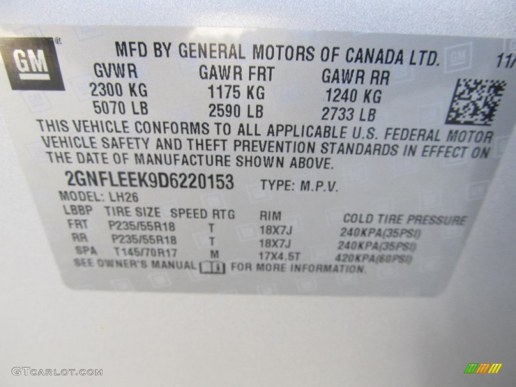 2013 Equinox LT AWD - Silver Ice Metallic / Jet Black photo #19