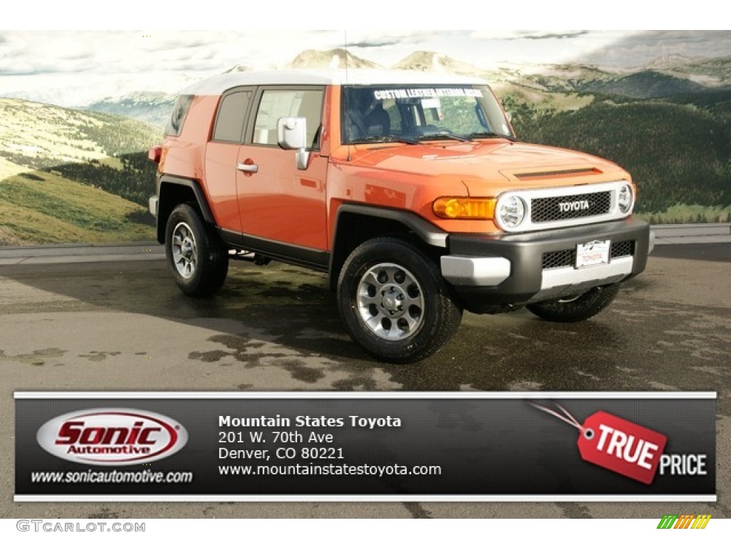 2013 FJ Cruiser 4WD - Magma Orange / Dark Charcoal photo #1