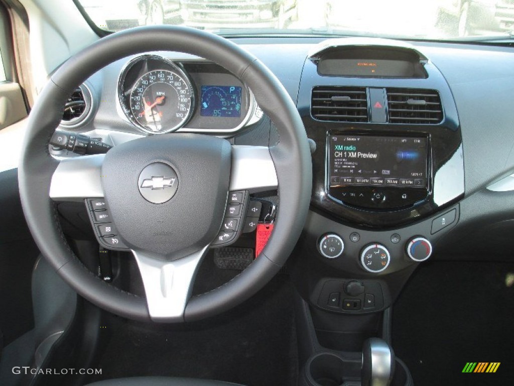2013 Chevrolet Spark LT Dark Pewter/Silver Dashboard Photo #74328731