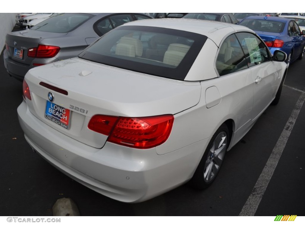 2013 3 Series 328i Convertible - Mineral White Metallic / Oyster photo #4