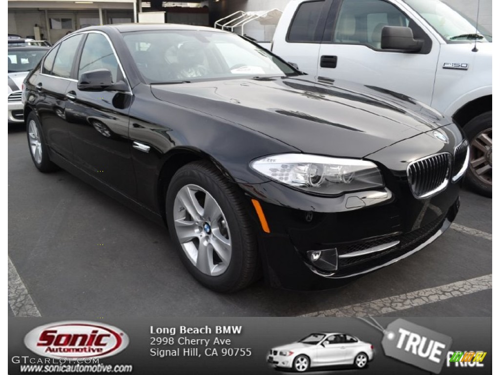 2013 5 Series 528i Sedan - Jet Black / Black photo #1