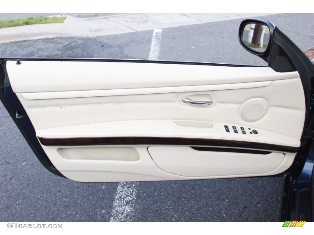 2012 BMW 3 Series 328i Convertible Cream Beige Door Panel Photo #74330444