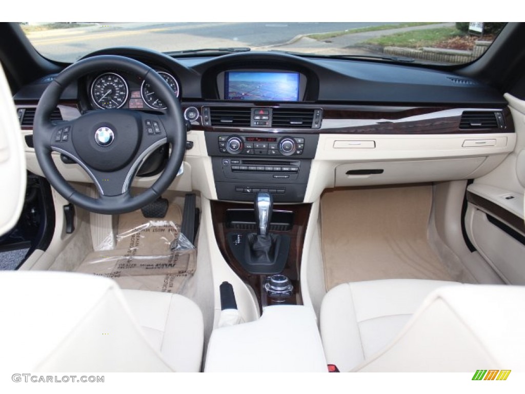 2012 BMW 3 Series 328i Convertible Cream Beige Dashboard Photo #74330528