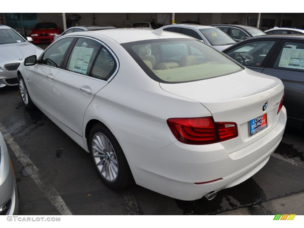 2013 5 Series 535i Sedan - Alpine White / Venetian Beige photo #4