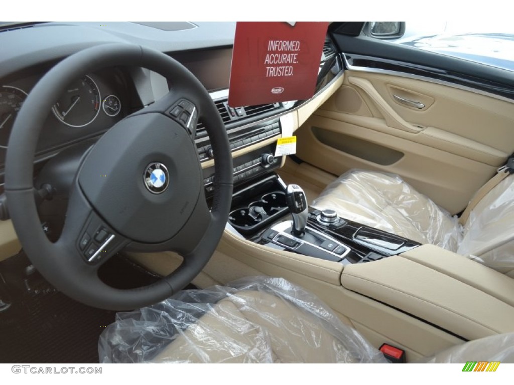 2013 5 Series 535i Sedan - Alpine White / Venetian Beige photo #6