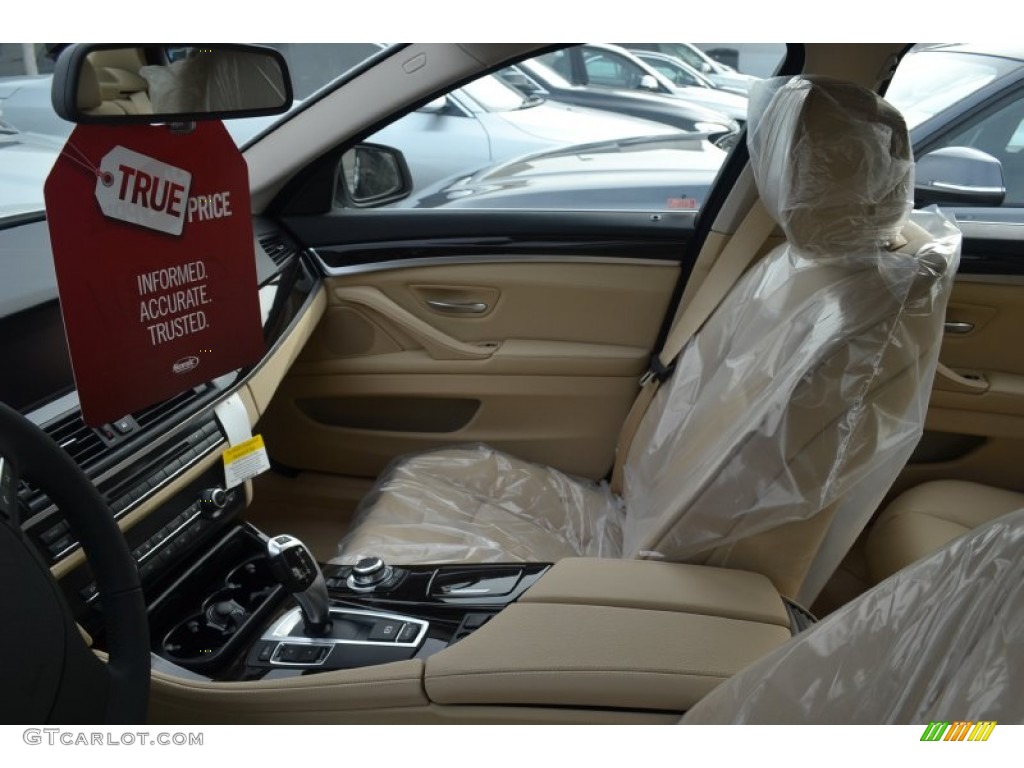 2013 5 Series 535i Sedan - Alpine White / Venetian Beige photo #7