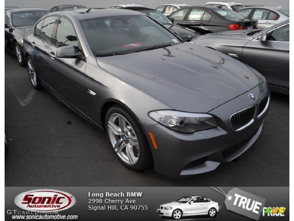 2013 5 Series 535i Sedan - Space Gray Metallic / Black photo #1