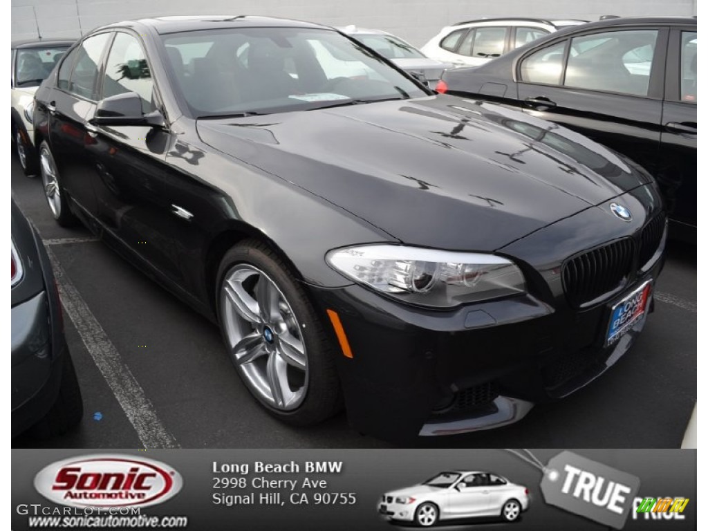 2013 5 Series 535i Sedan - Dark Graphite Metallic II / Black photo #1